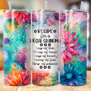 Recipe for A Special Grandma 20 oz Tumbler