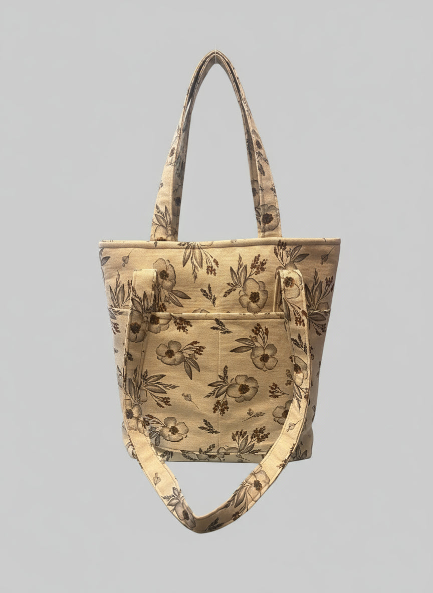 Floral pattern xlarge tote bag