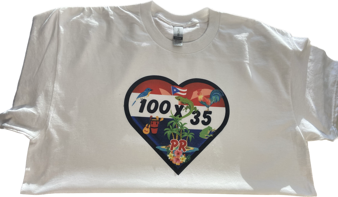 100 X 35 Puerto Rico Heart