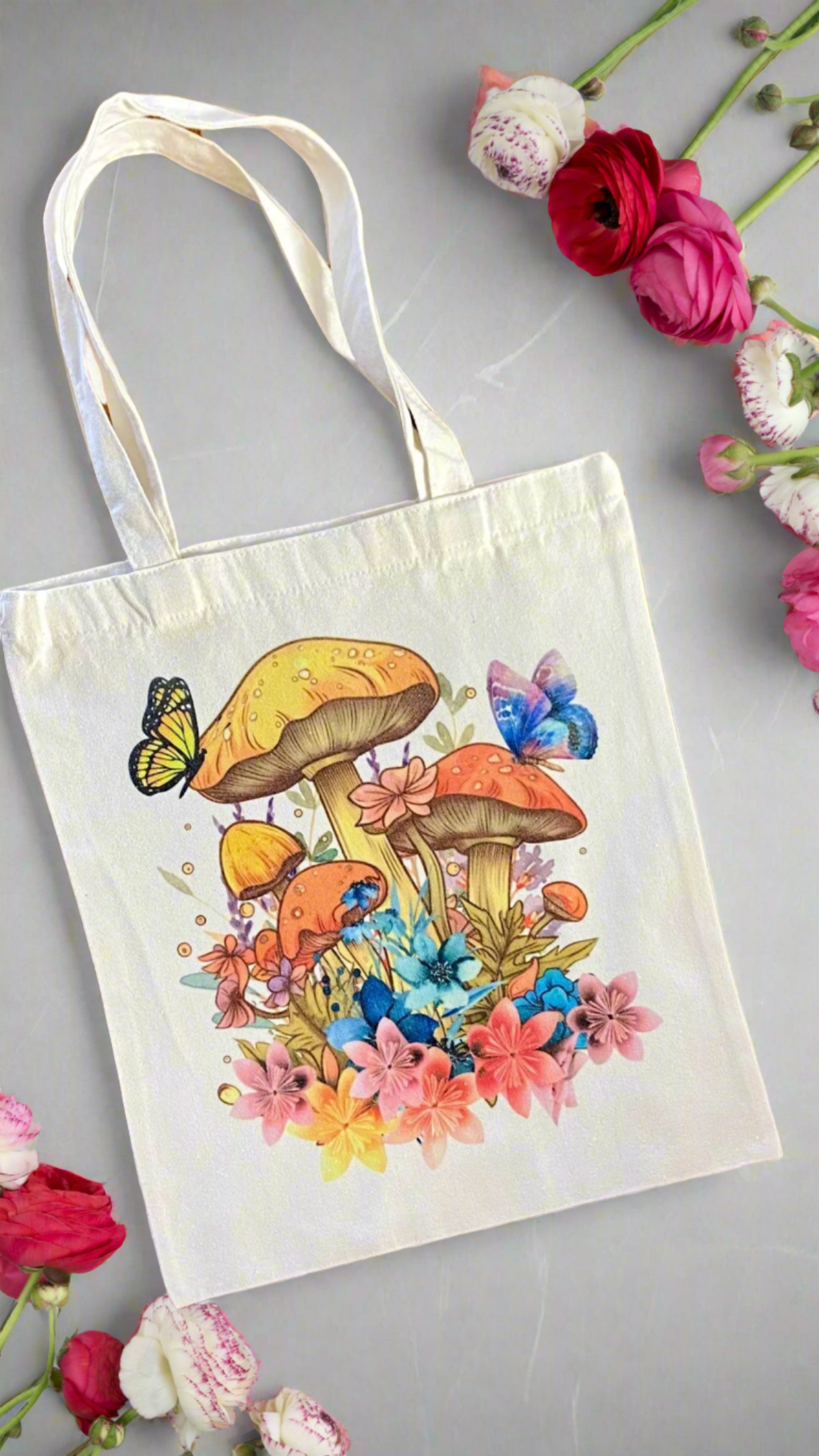 Mushrooms and Butterflies
